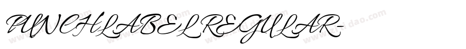 PUNCHLABEL REGULAR字体转换